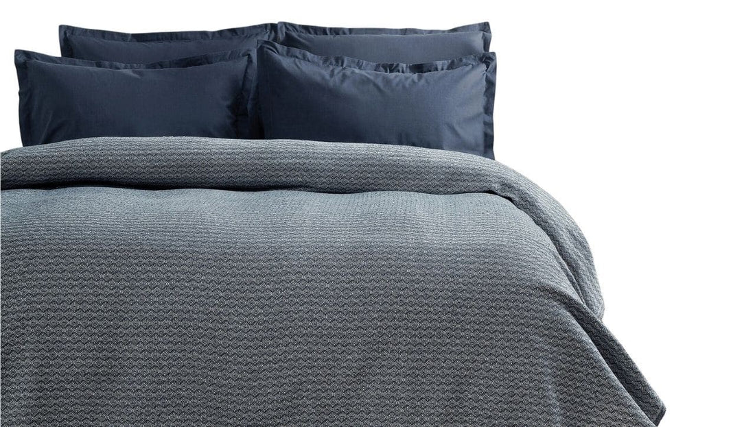 Mare Ensemble Couvre Lit Bleu Marine