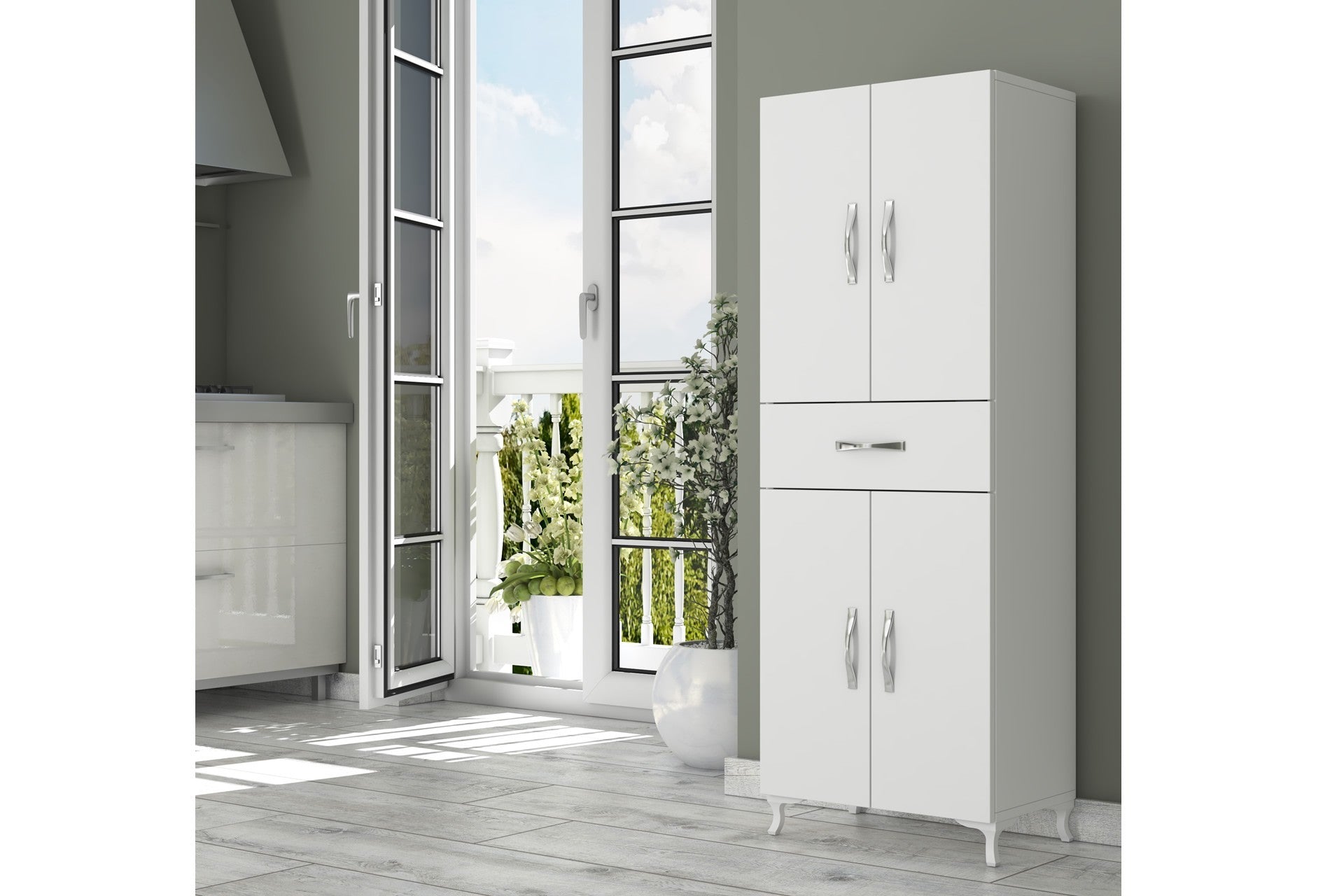 Armoire à plusieurs usage Rose - White