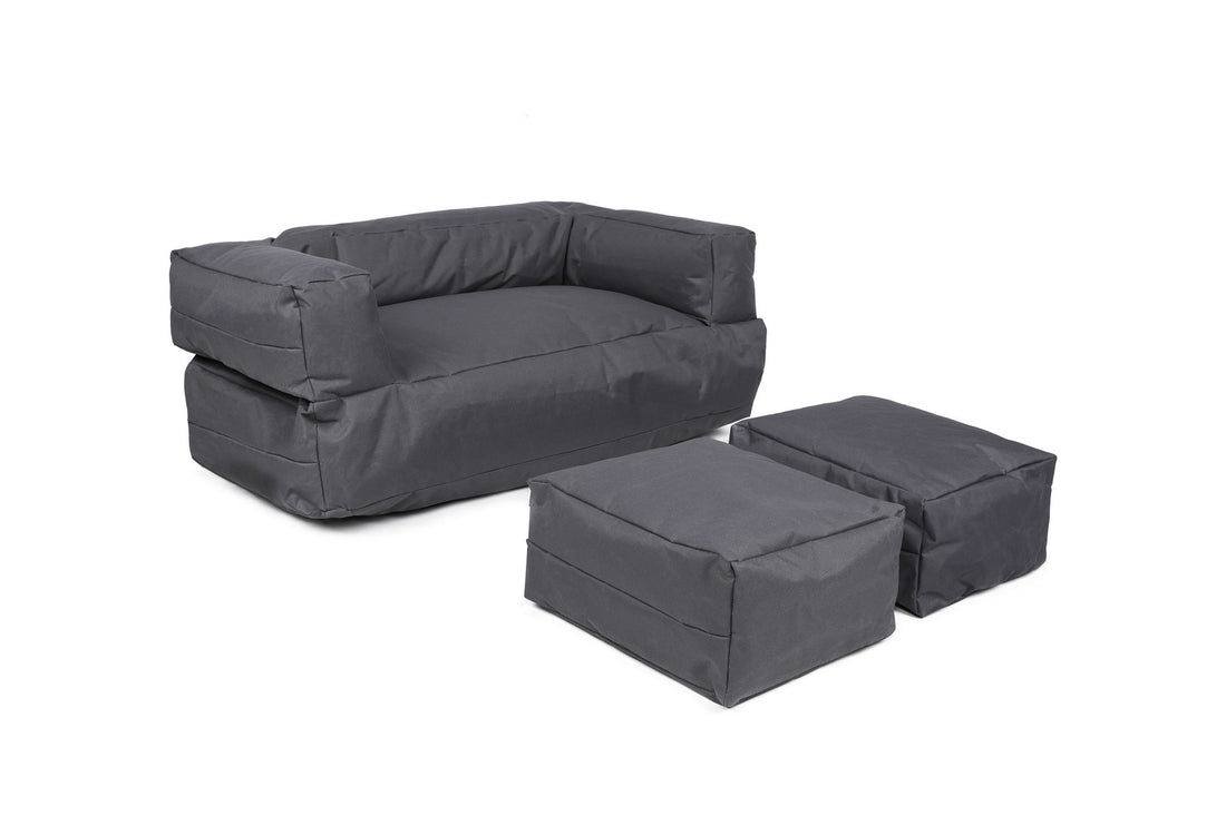 Sac de haricots de jardin Kids Double Seat Pouf - Fume