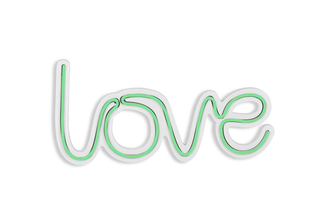 Éclairage LED en plastique décoratif Love - Green