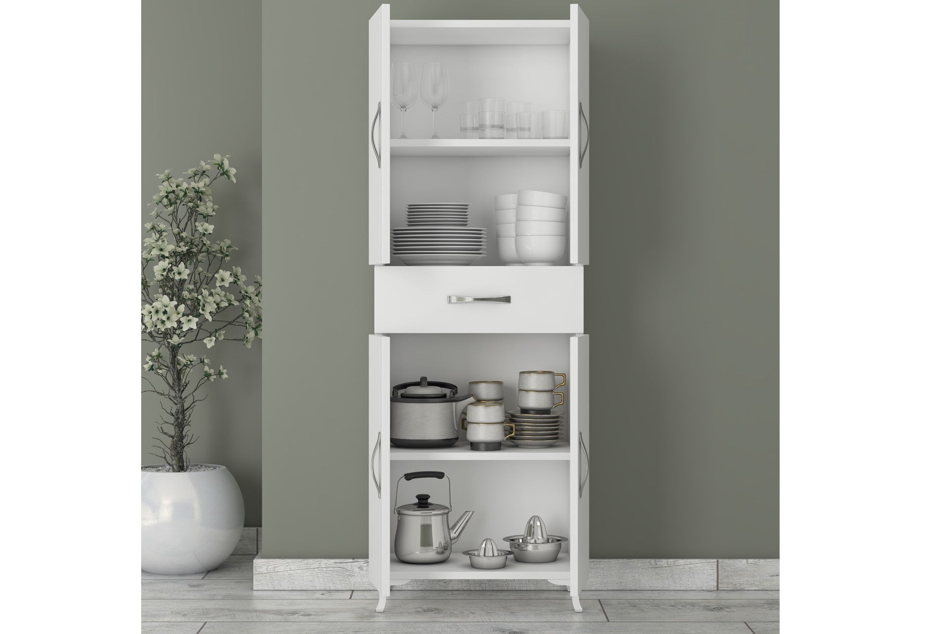 Armoire à plusieurs usage Rose - White