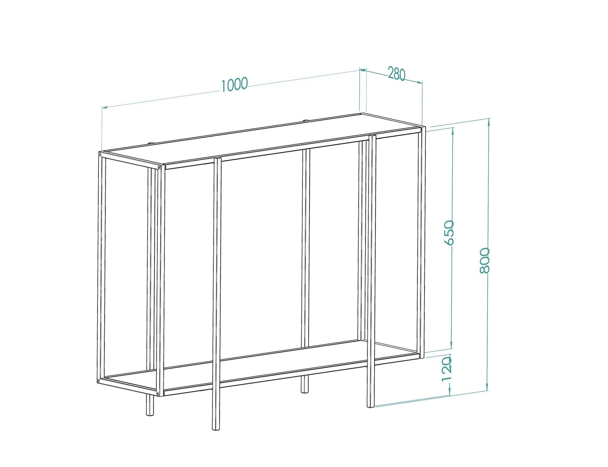 Buffet Cyprus - Black, Glass