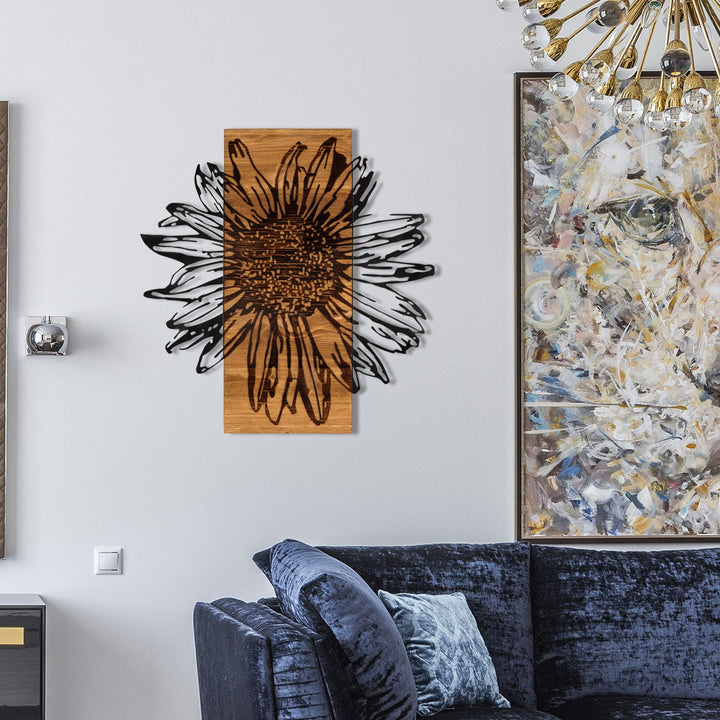 Accessoire mural en bois décoratif Daisy