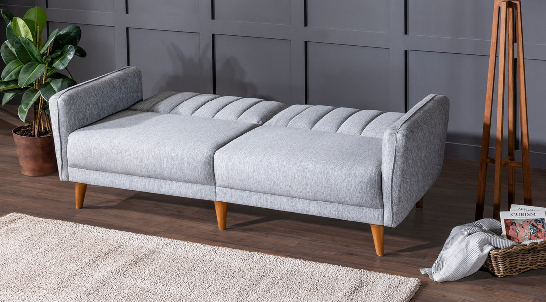 Ensemble canapé convertible 2 places et fauteuil Ikaria Tissu