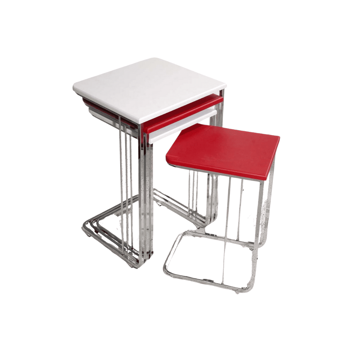 Vegas Table Gigognes Rouge Blanc