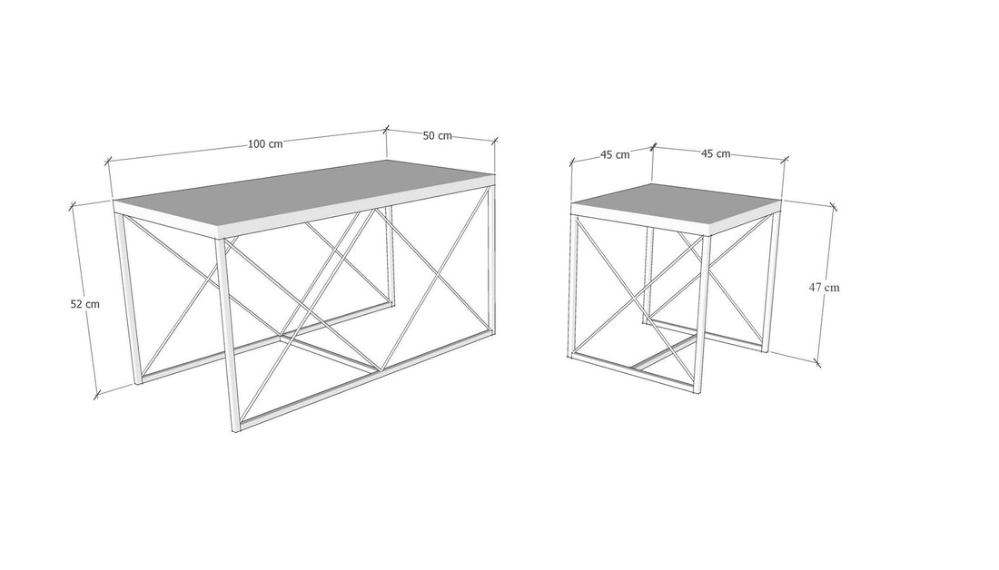 Ensemble de table basse Defne - Yellow