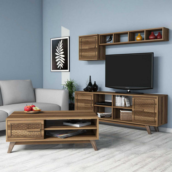 Ensemble de meubles de salon Ayla - Walnut