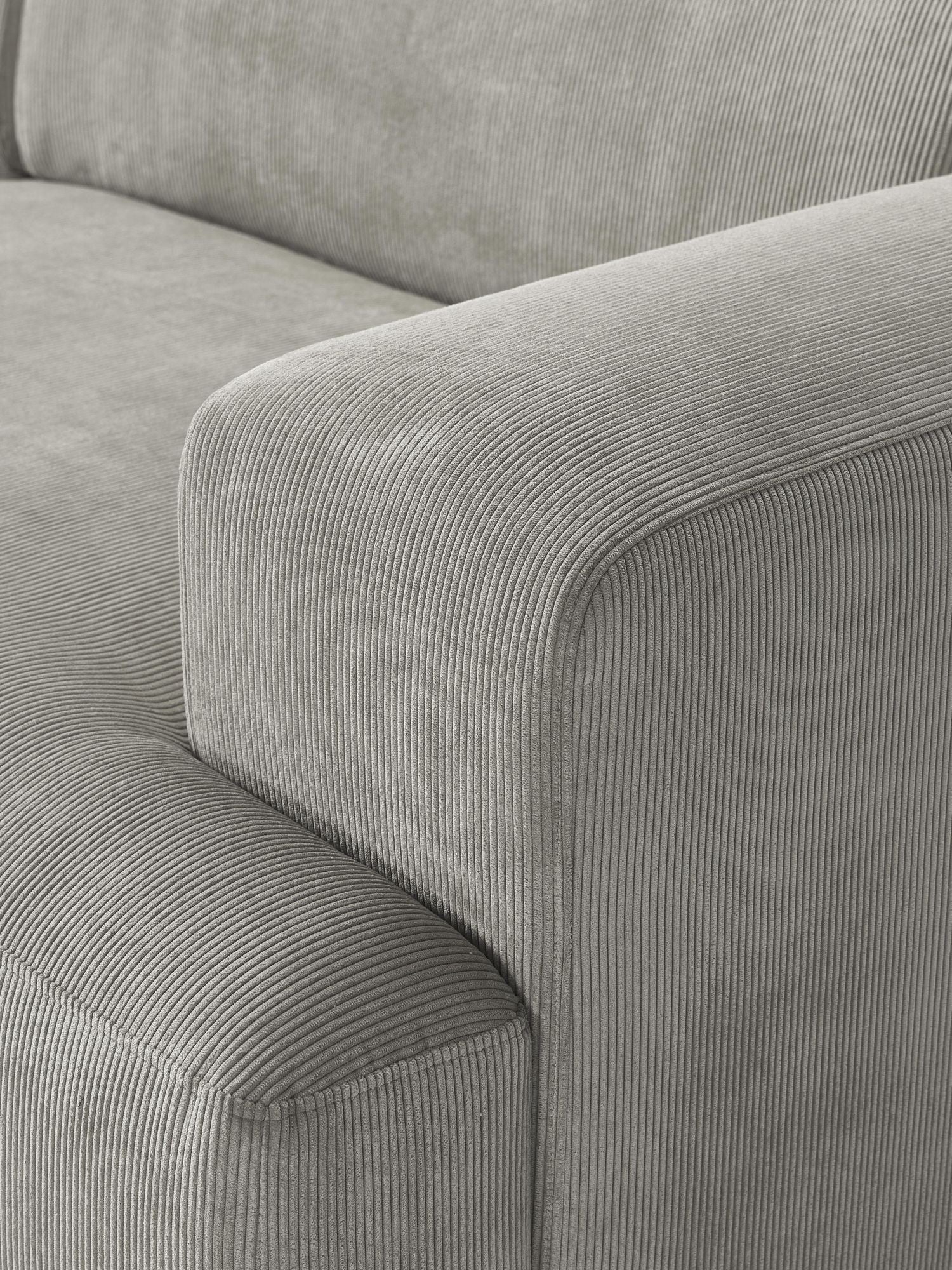 Canapé d'angle 4 places en velours côtelé Molly