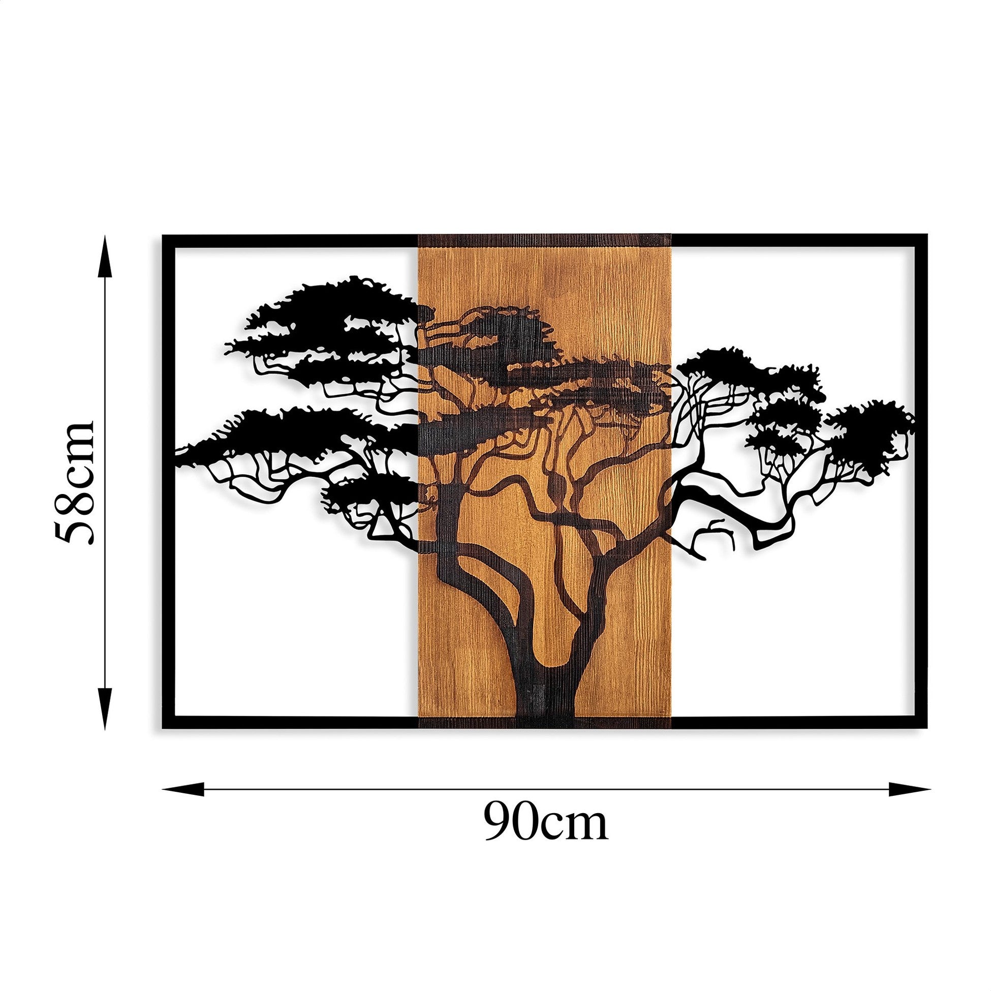 Accessoire mural en bois décoratif Acacia Tree - 388
