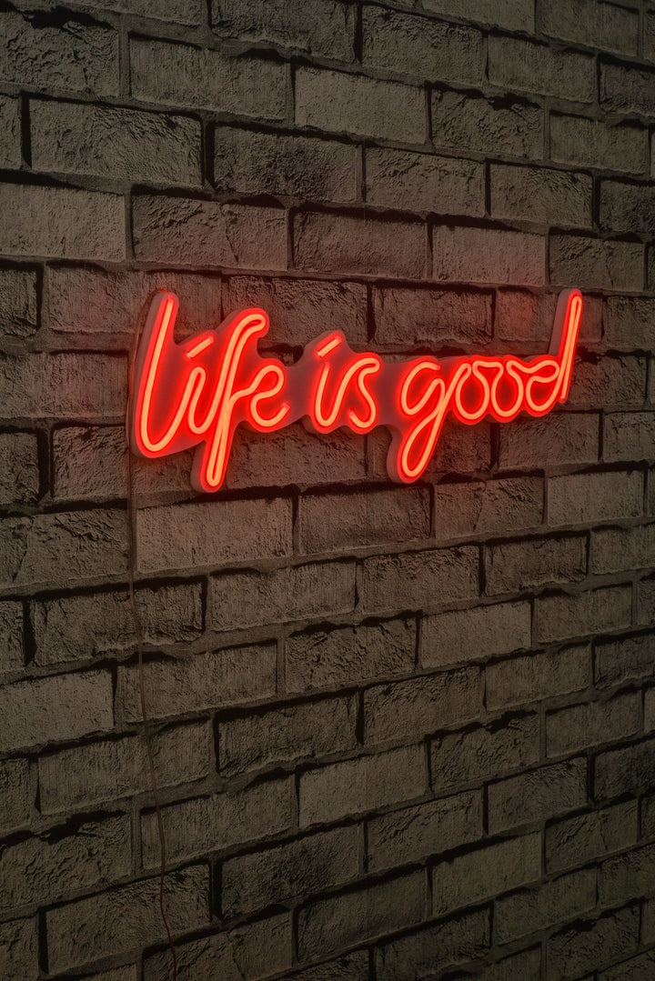 Éclairage LED en plastique décoratif Life Is Good - Red