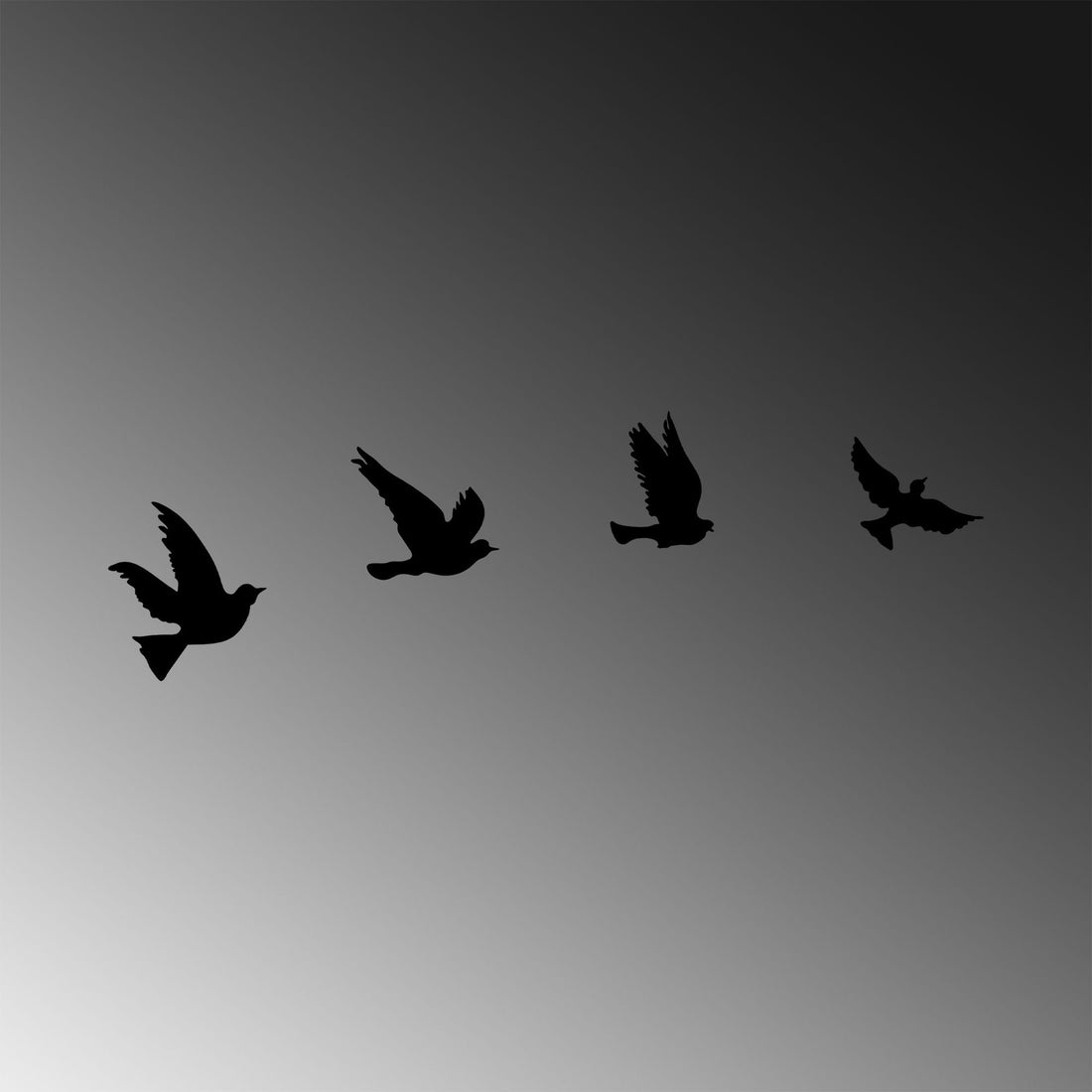 Accessoire mural en métal décoratif Pigeons - 289