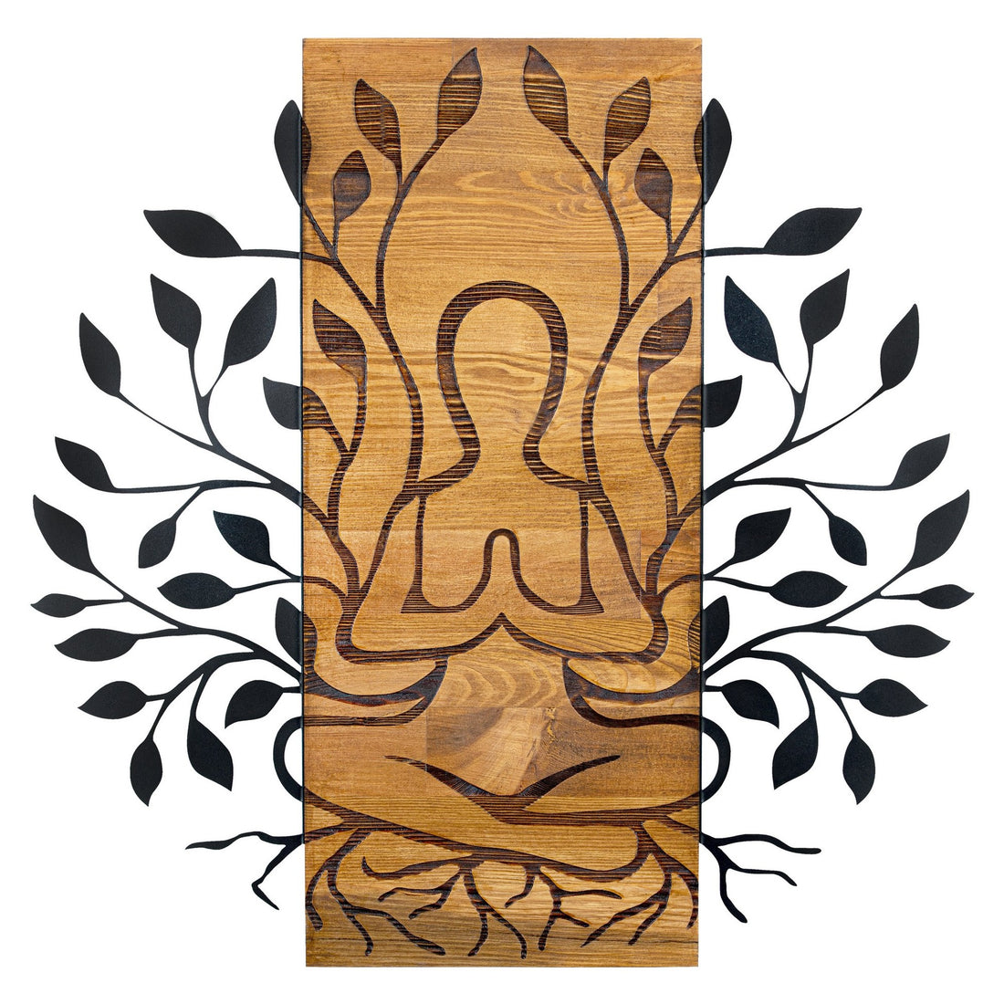 Accessoire mural en bois décoratif Meditation