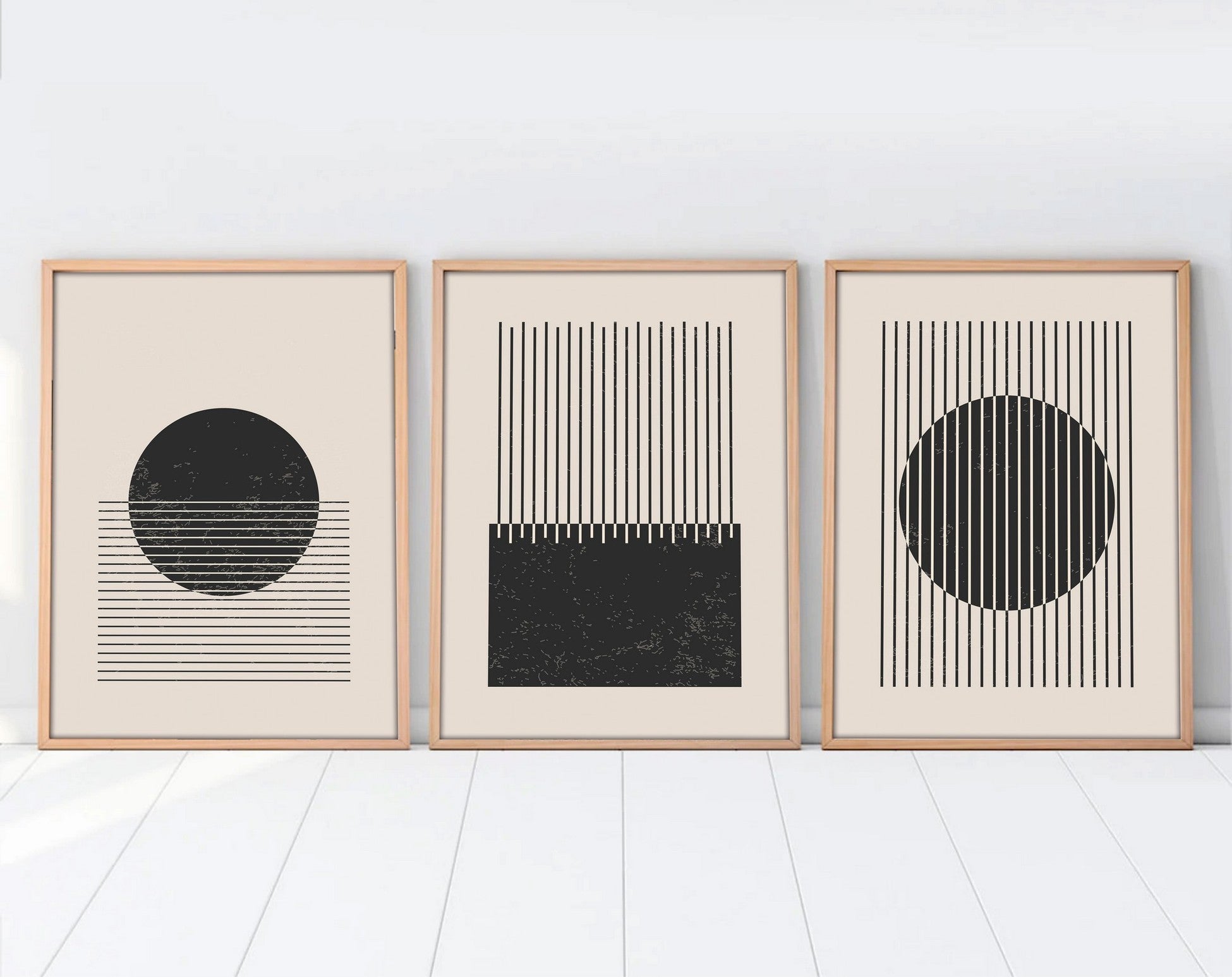 Peinture MDF encadrée décorative (3 pièces) Huhu212 - 50 x 70