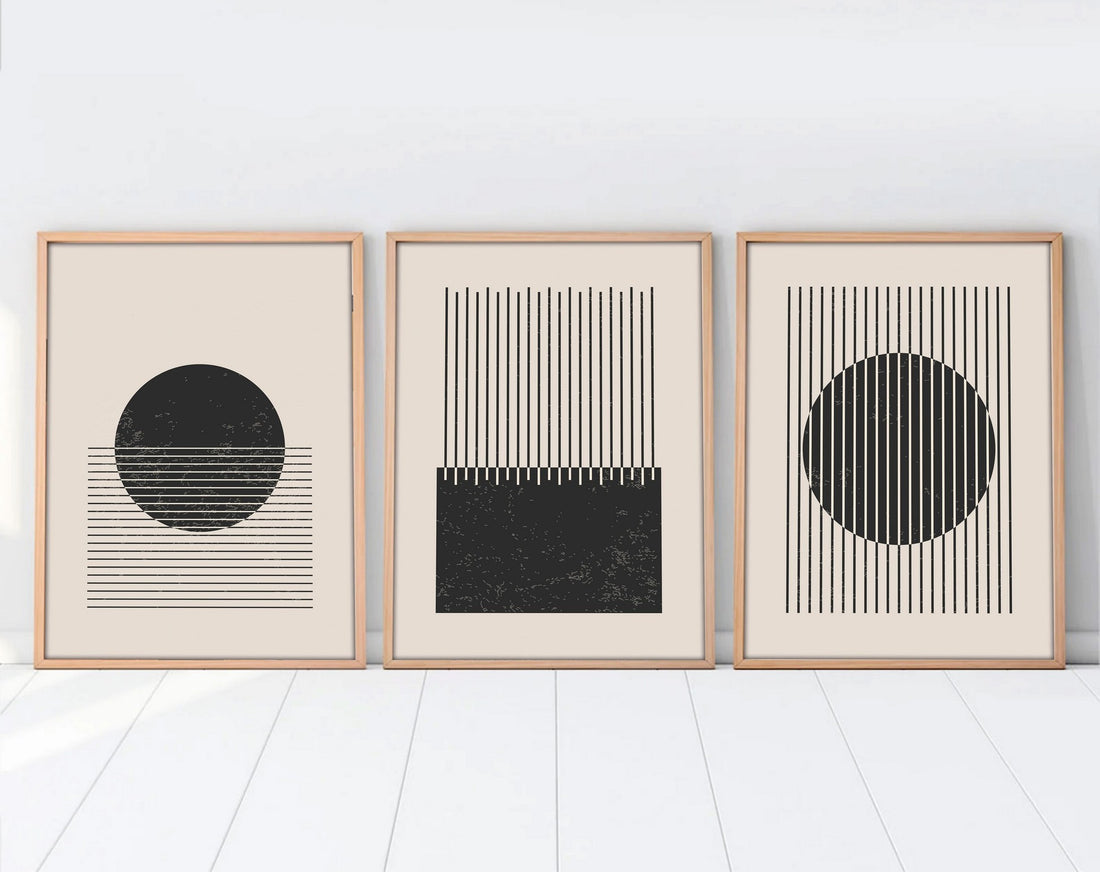 Peinture MDF encadrée décorative (3 pièces) Huhu212 - 50 x 70