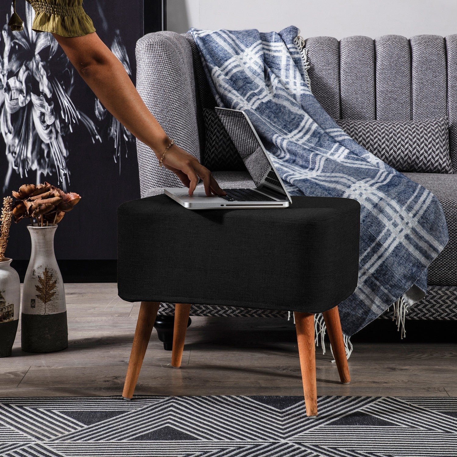 Albina Pouf noir