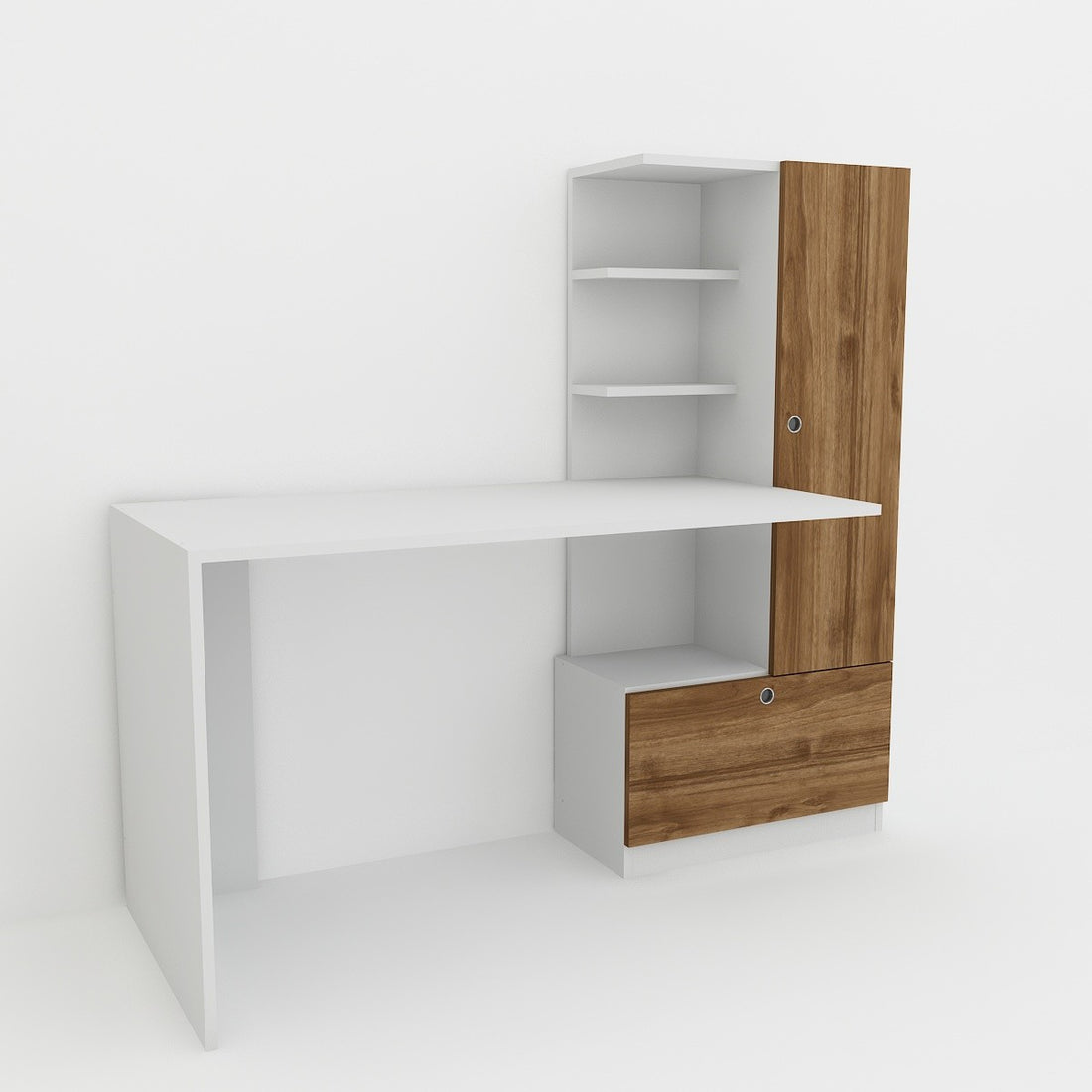 Bureau d'étude Merinos - White, Walnut
