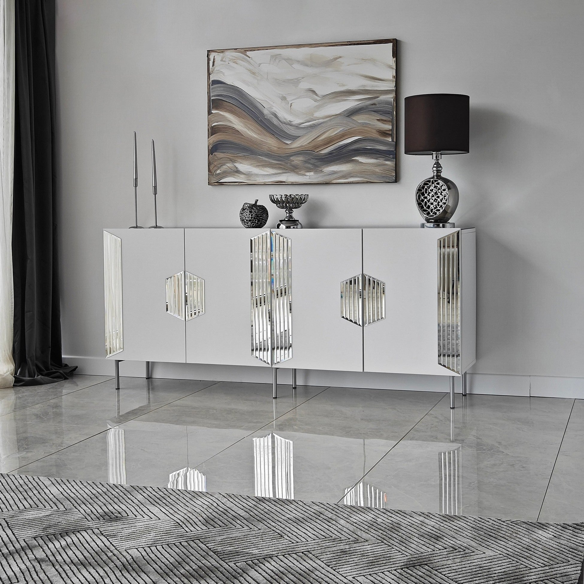 Console Dubai - White, Silver