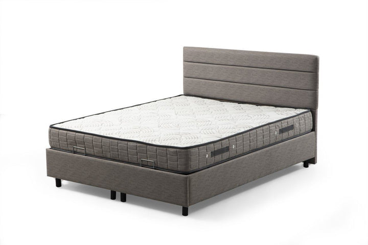Base de lit double et tête de lit Motya 140 x 200 - Light Grey