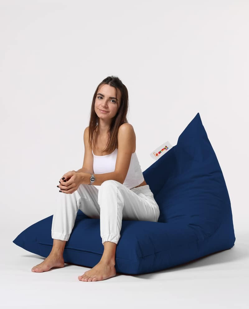 Pouf / coussin de sol triangle Gilka 90x145cm Tissu Piramit