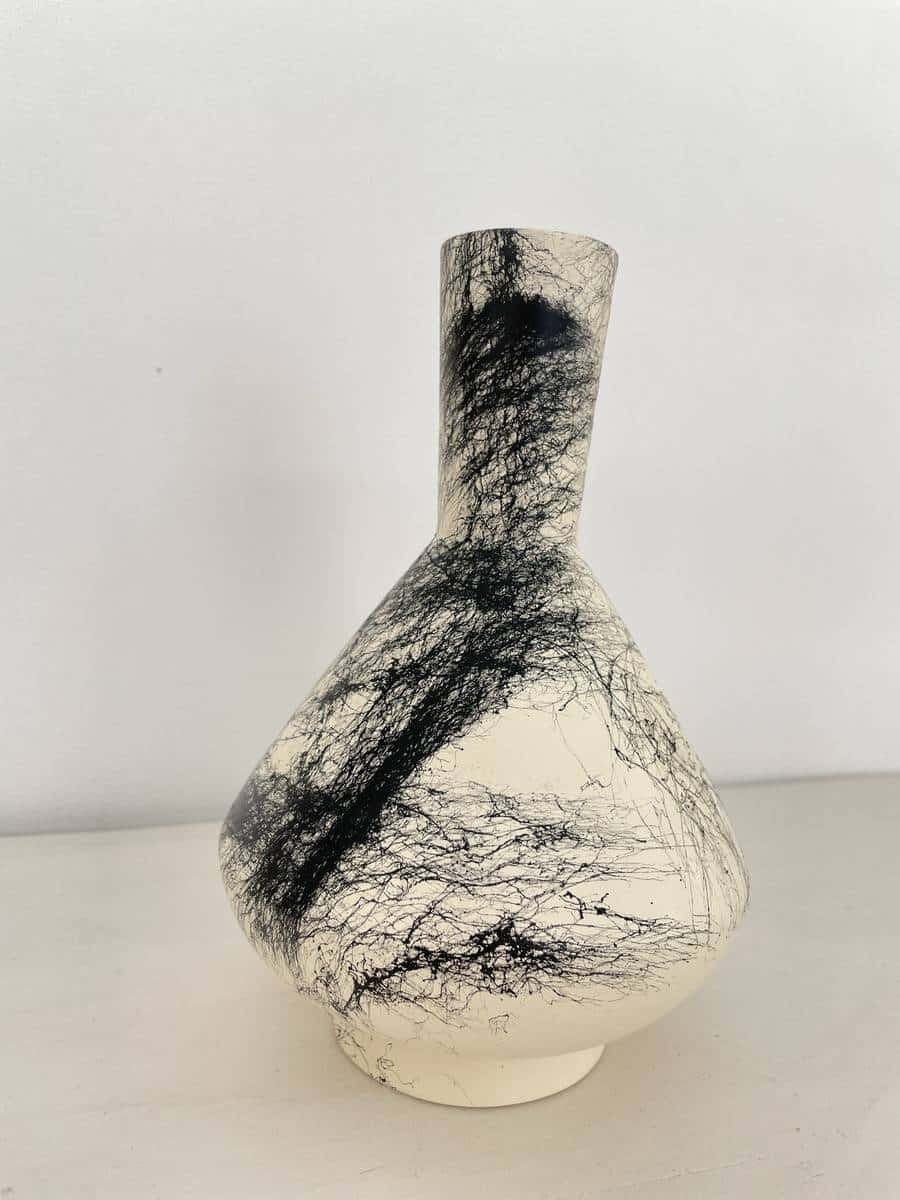 Royal noir blanc vase