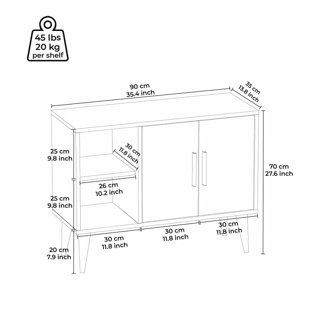 Arizona Meuble d'entrée avec étagère