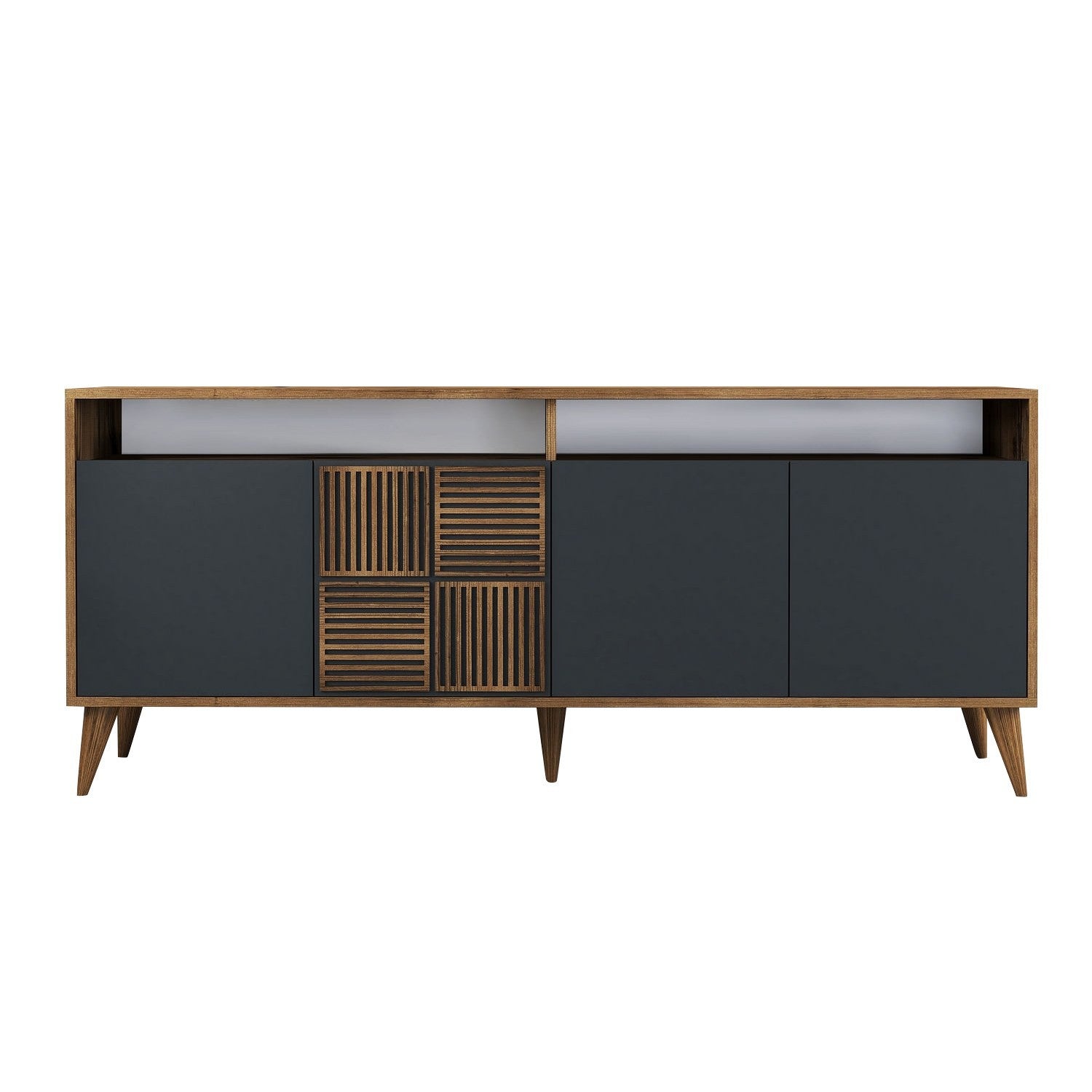 Console Milan - Walnut, Anthracite