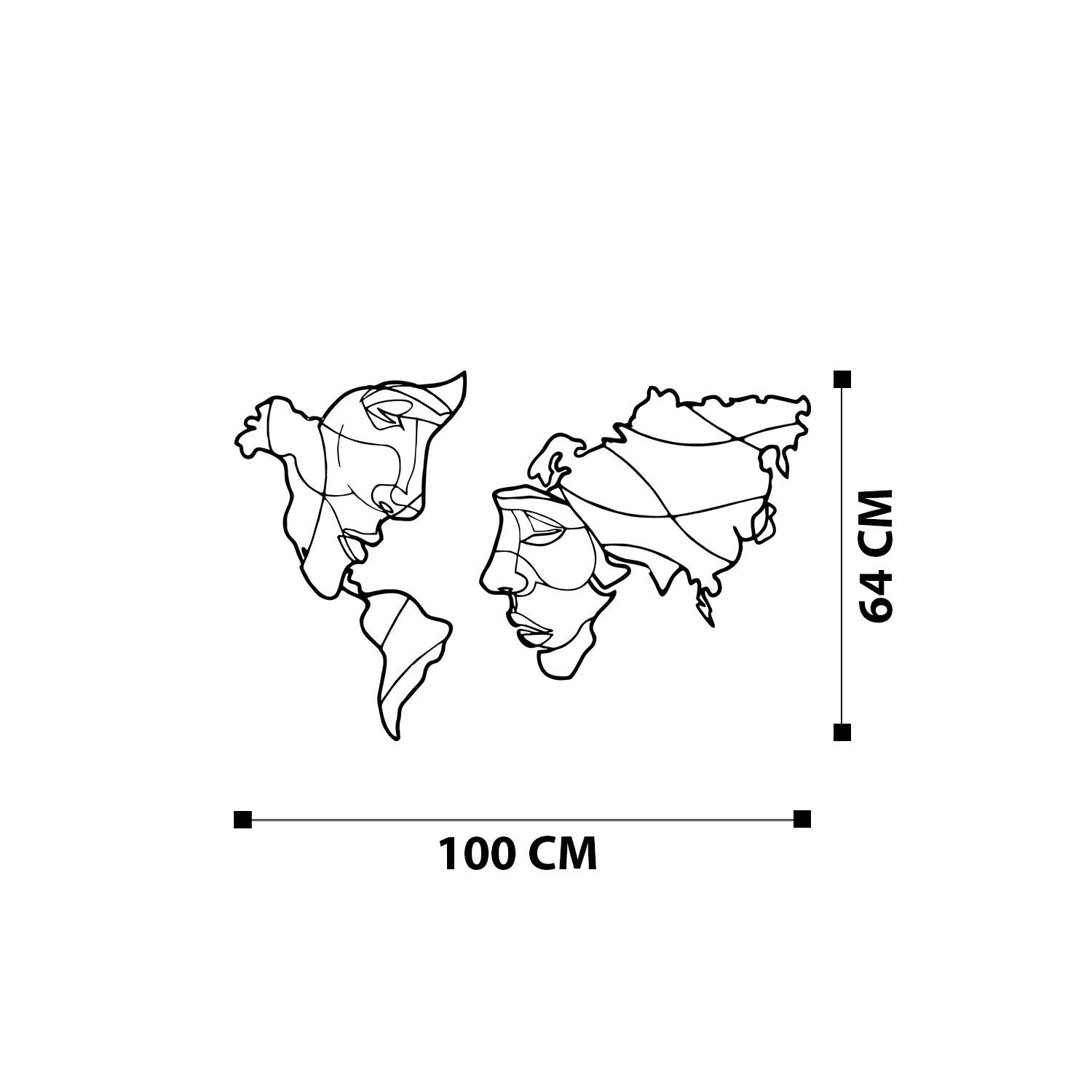 Accessoire mural en métal décoratif Suret Two