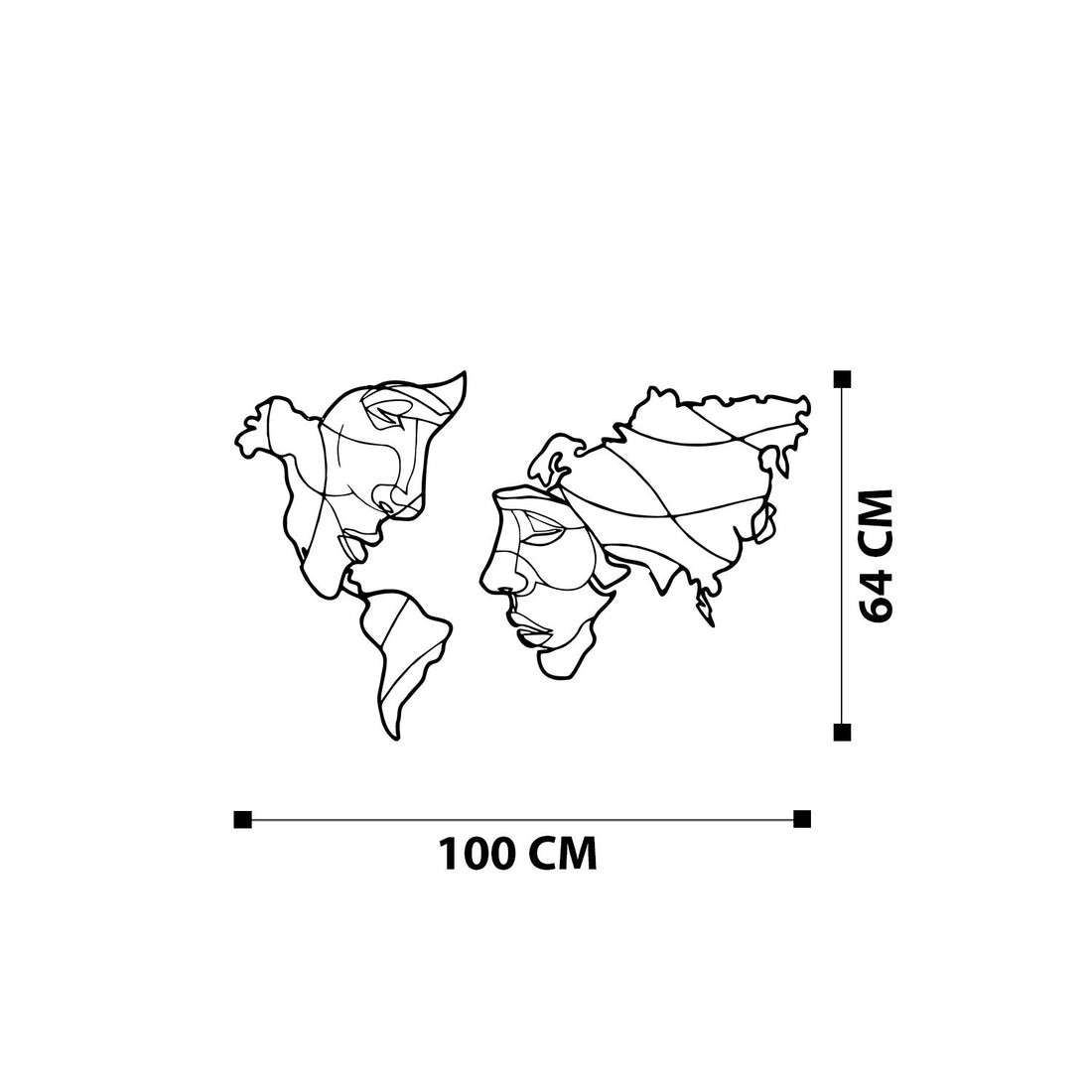 Accessoire mural en métal décoratif Suret Two