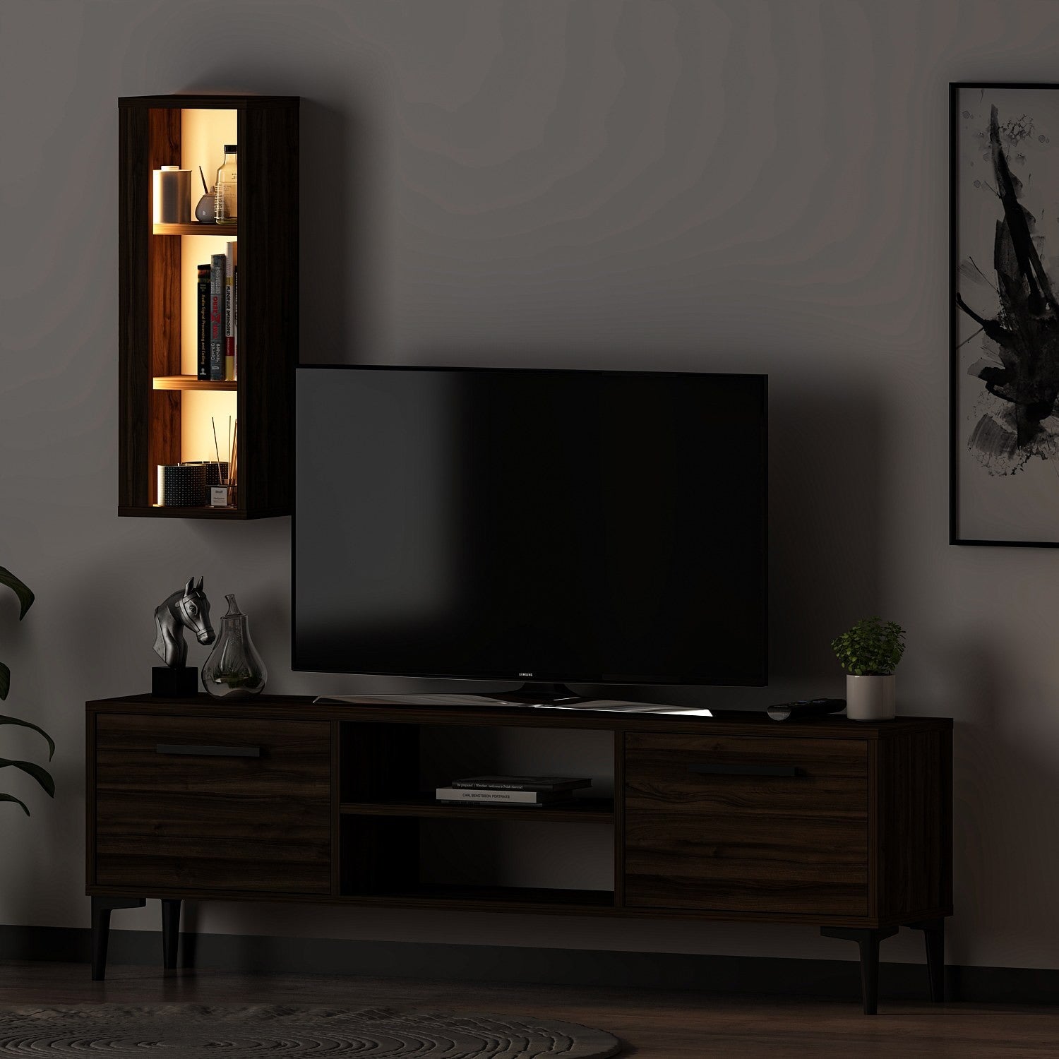 Meuble TV Bien - Walnut