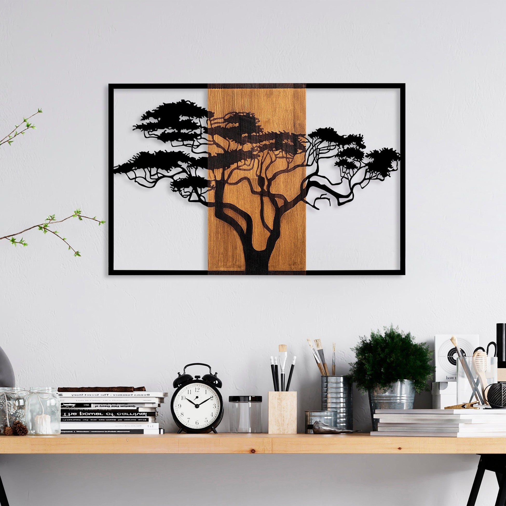 Accessoire mural en bois décoratif Acacia Tree - 388