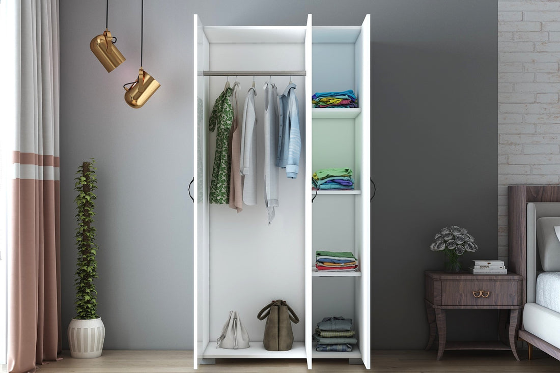Garde-robe Feraye 3 Kapakli - White