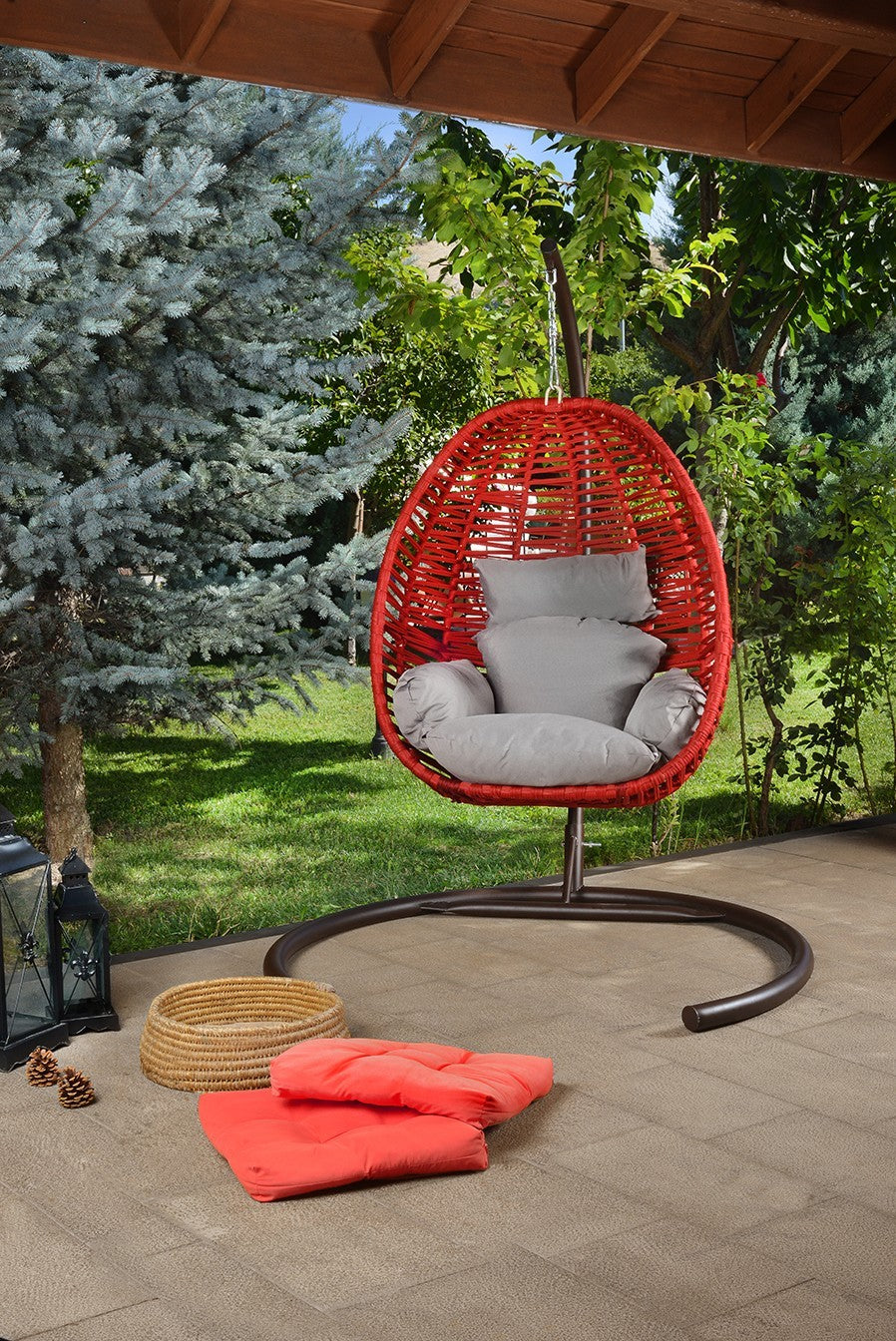 Chaise de balançoire unique de jardin Fındık - Claret Red