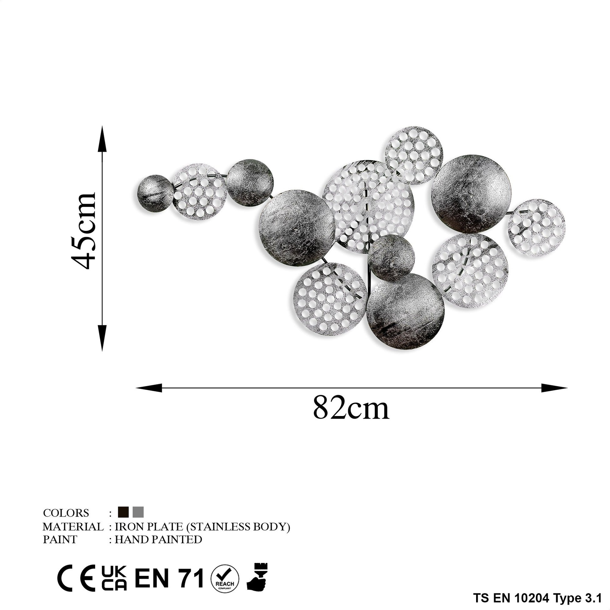 Accessoire mural en métal décoratif Aurora 5