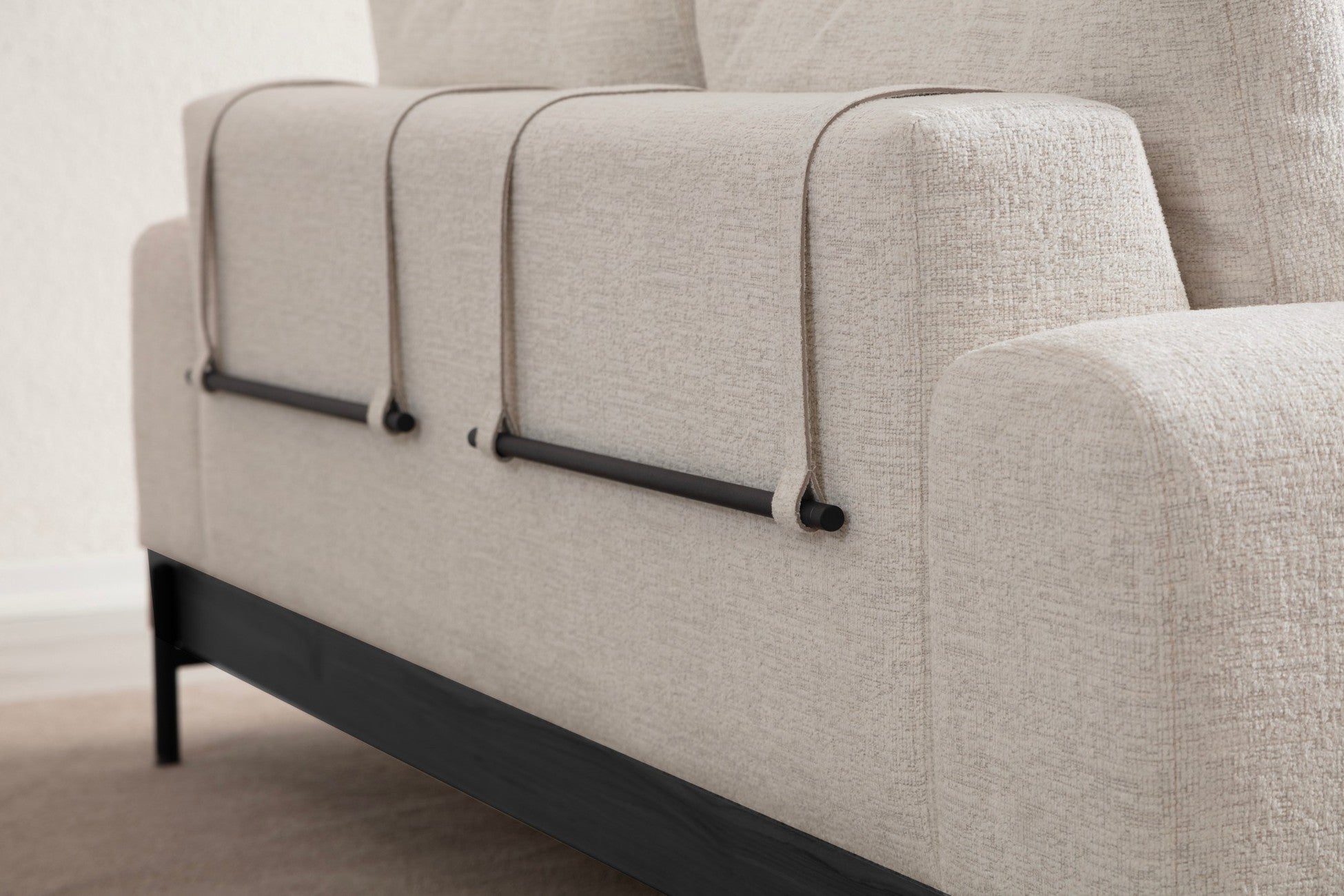 Canapé à 3 places Eti Black 3 Seater - White