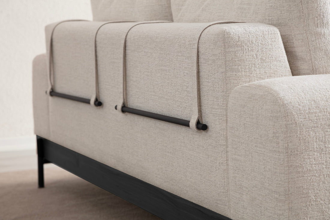 Canapé à 3 places Eti Black 3 Seater - White