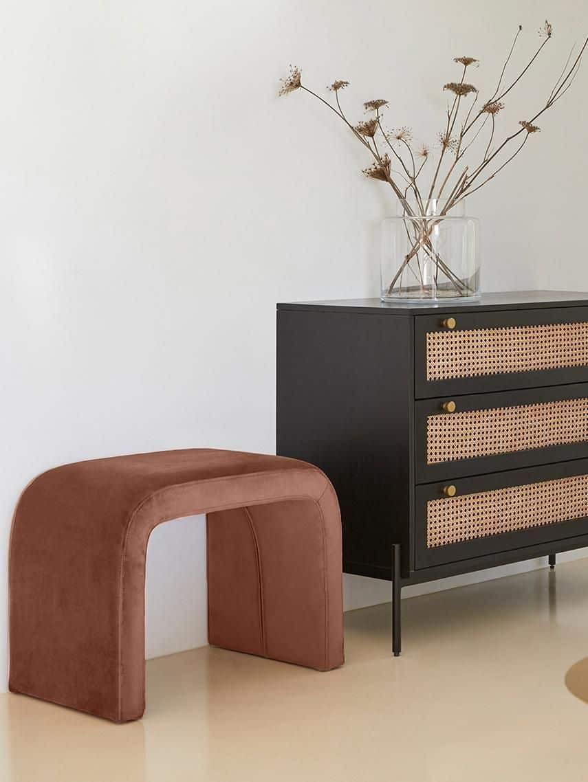 Tabouret en velours Sadiqué