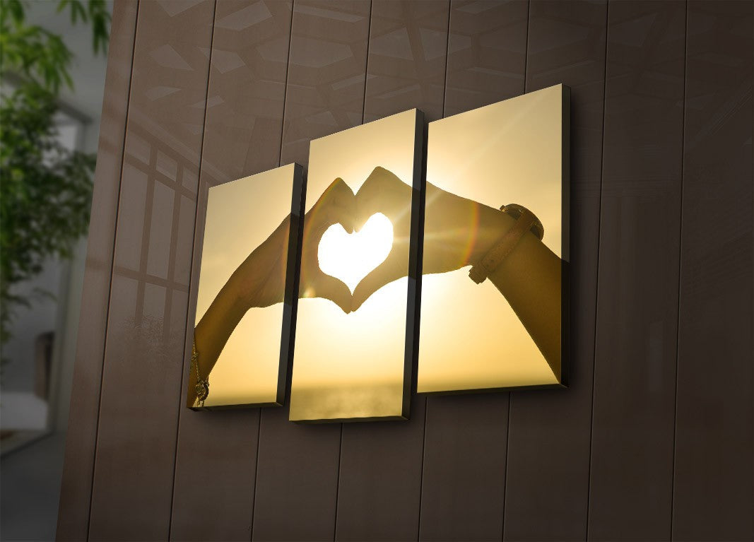 Peinture décorative LED éclairée en toile (3 pièces) 3PATİACT-9