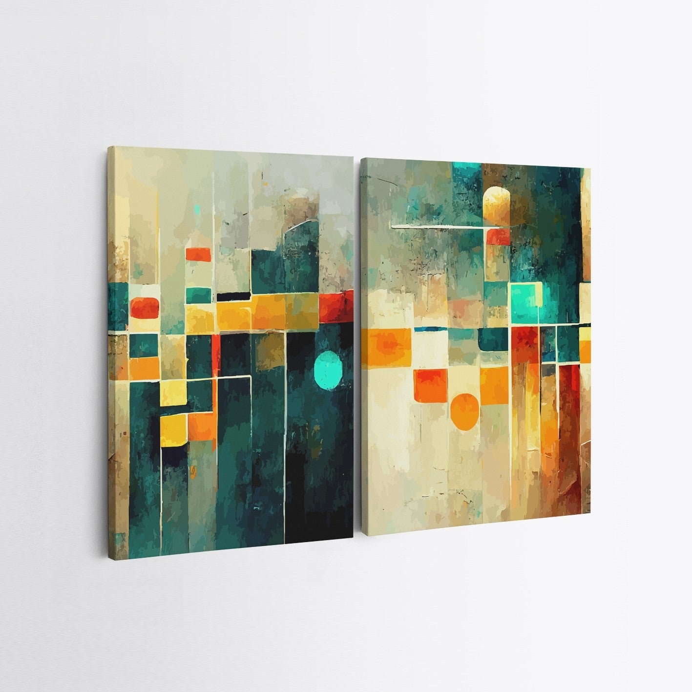 Peinture décorative en toile (2 pièces) 2KNV4318 - 50 x 70