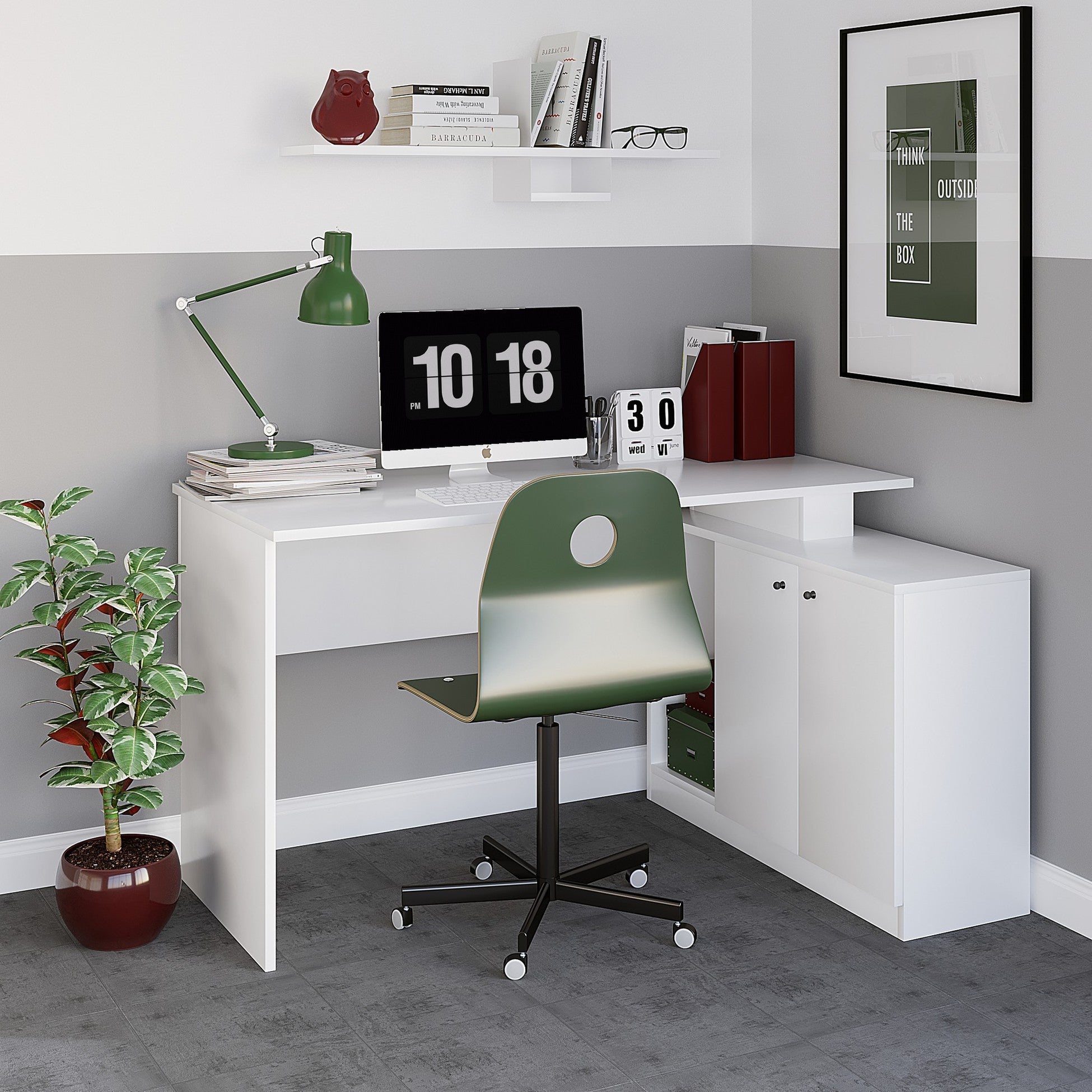 Bureau d'étude Basak Calisma Masası - White