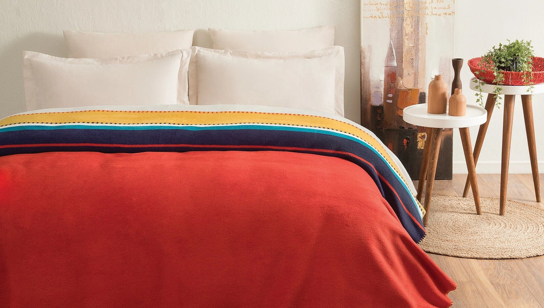 Massima Plaid en Coton Rouge