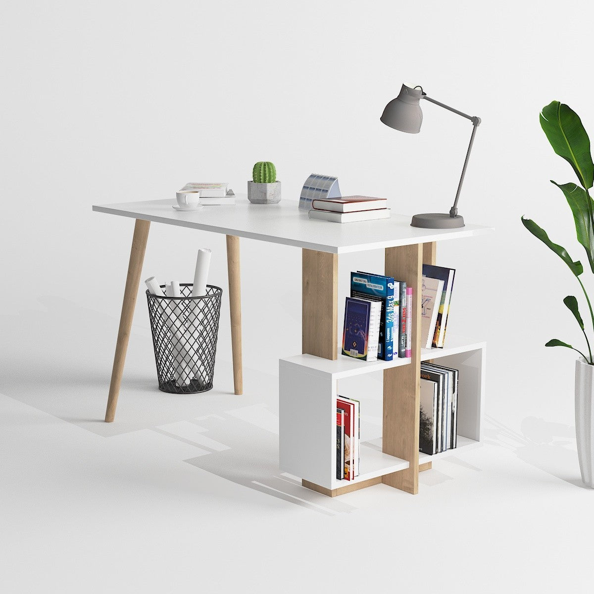 Bureau d'étude Lagomood Side - Oak, White