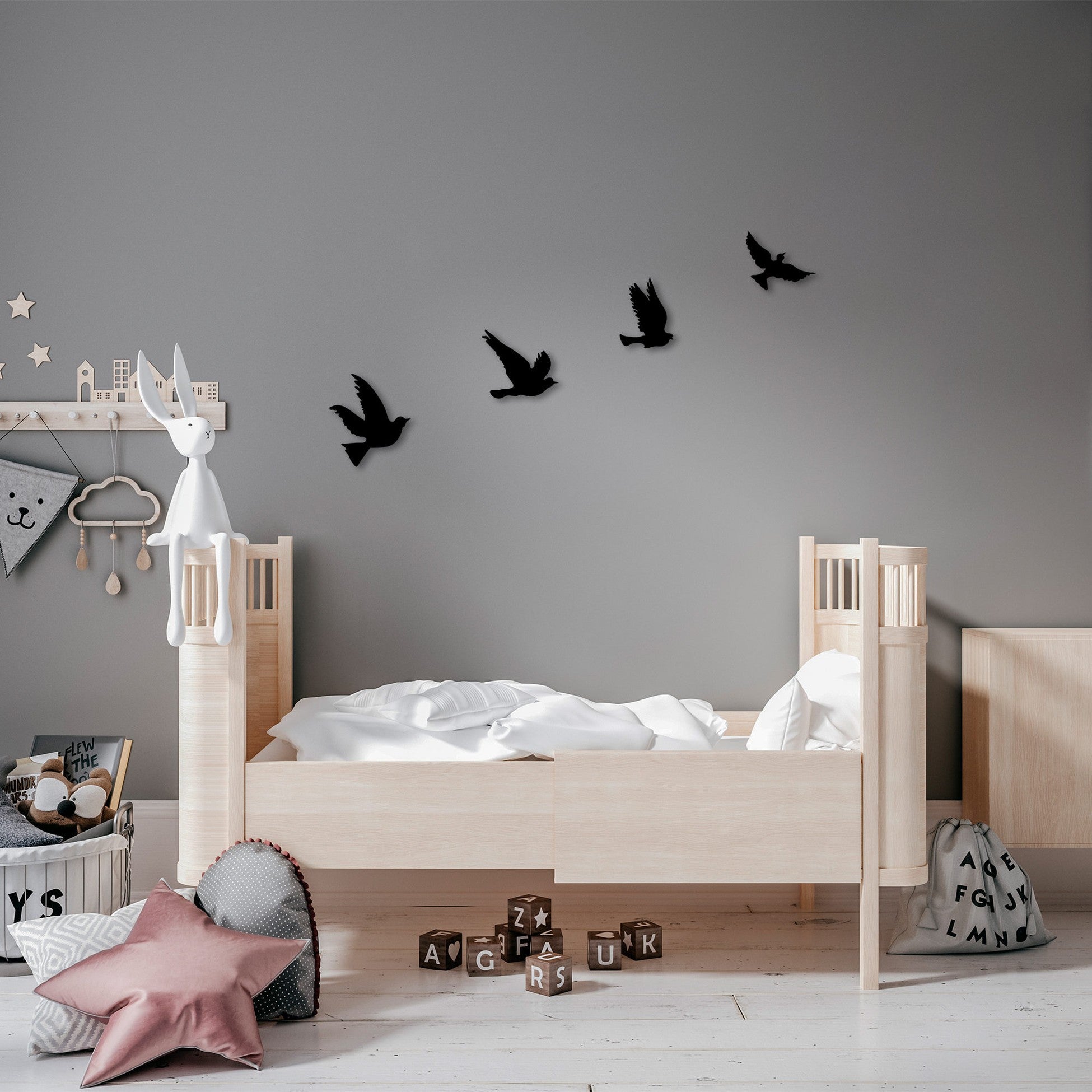 Accessoire mural en métal décoratif Pigeons - 289