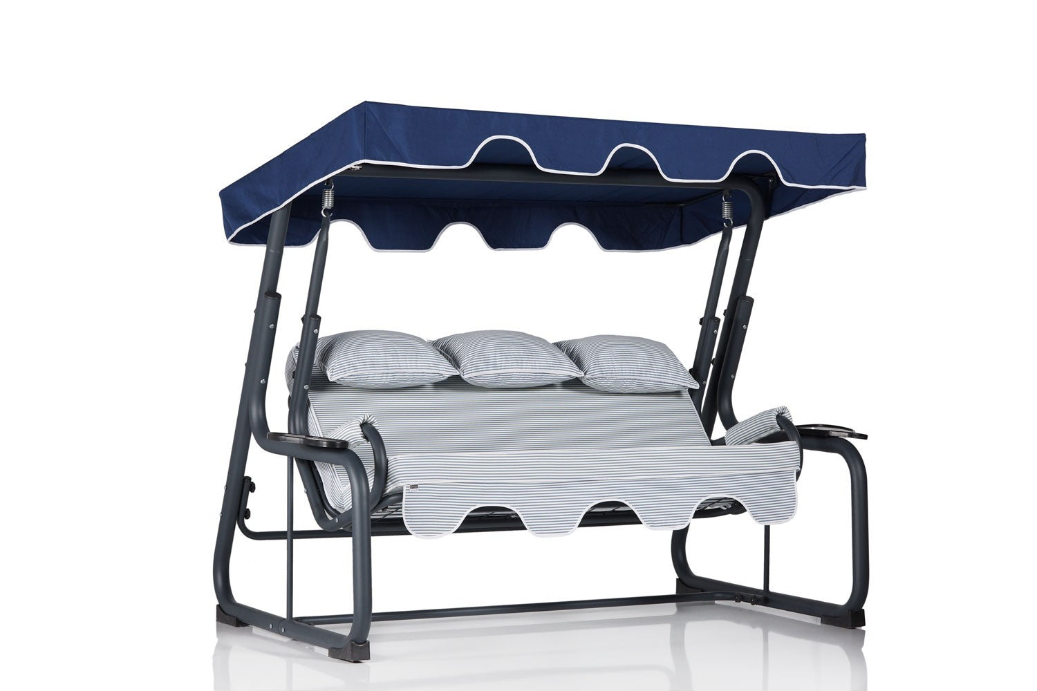 Chaise swing triple jardin Vitis - Blue