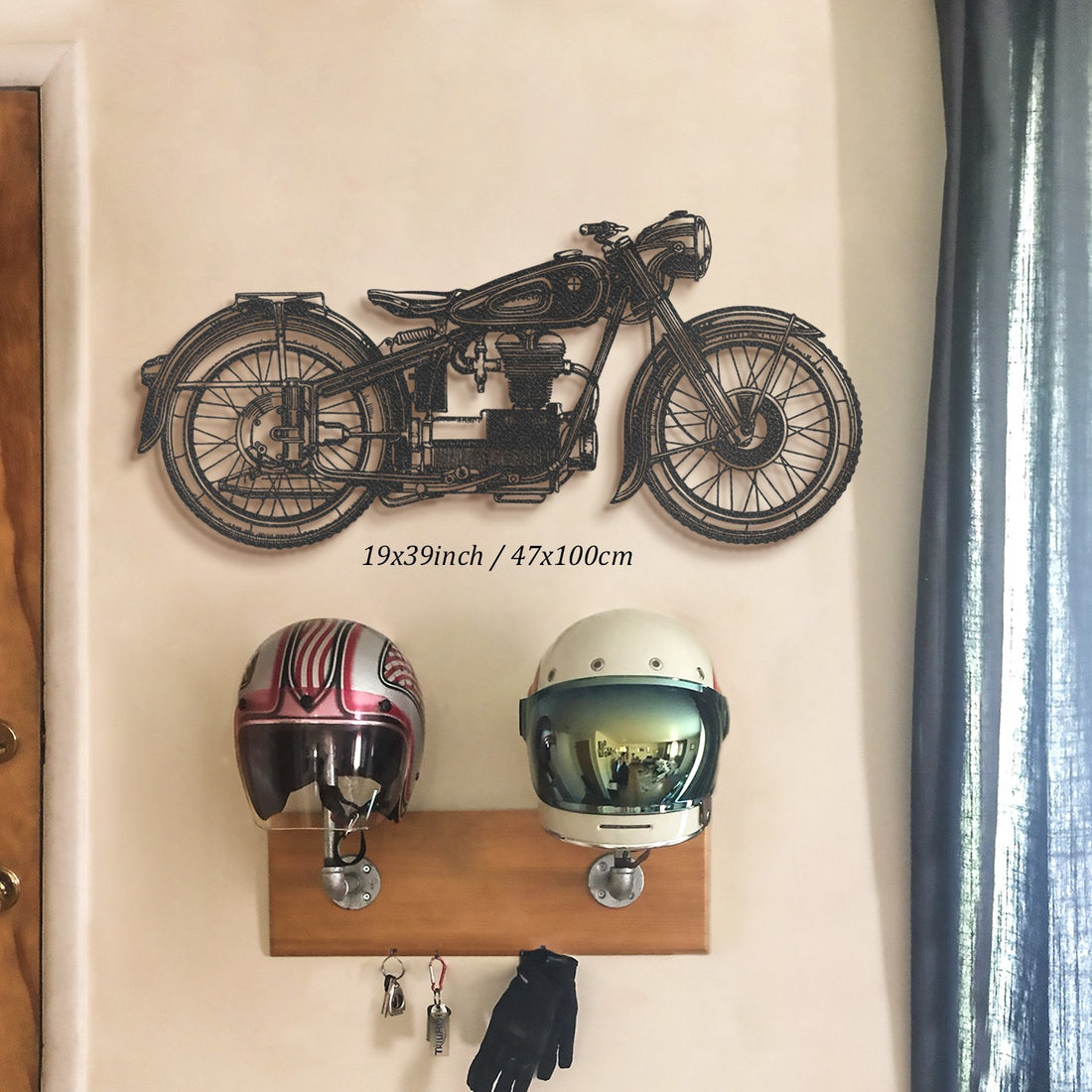 Accessoire mural en métal décoratif Cafe Racer - APT222LS