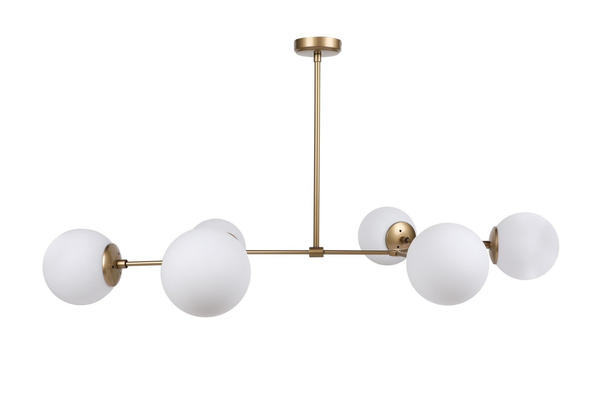 Suspension 6 Ampoules Style Moderne Métal Jaune Et Blanc Damar