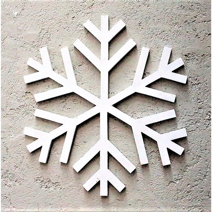 Accessoire mural en bois décoratif Snowflake - White