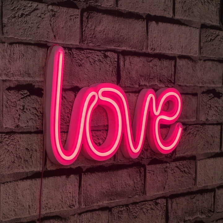 Éclairage LED en plastique décoratif Love - Pink