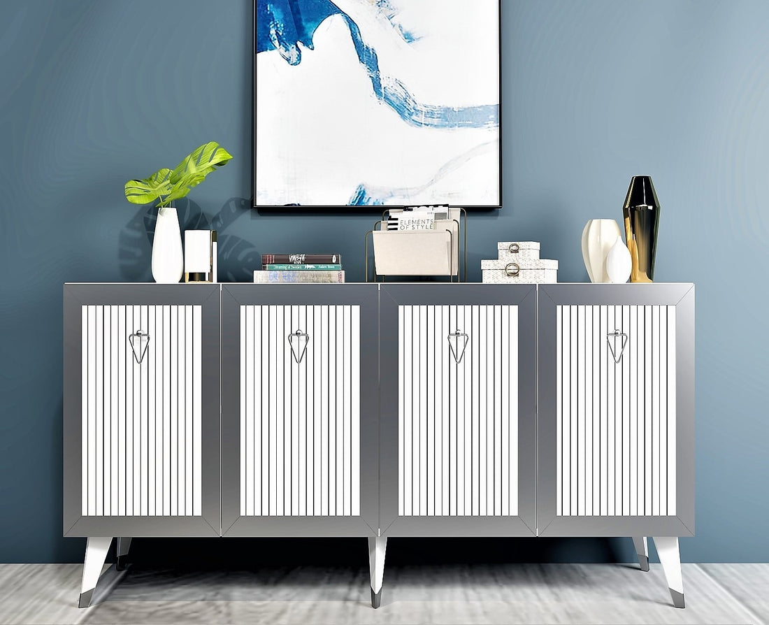 Console Bare - White, Silver