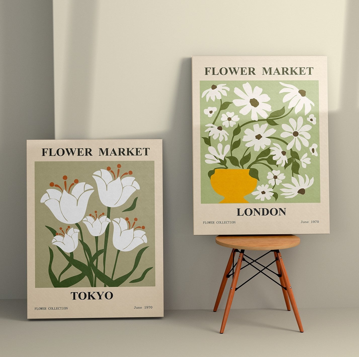 Peinture décorative en toile (2 pièces) 2KNV4334 - 50 x 70