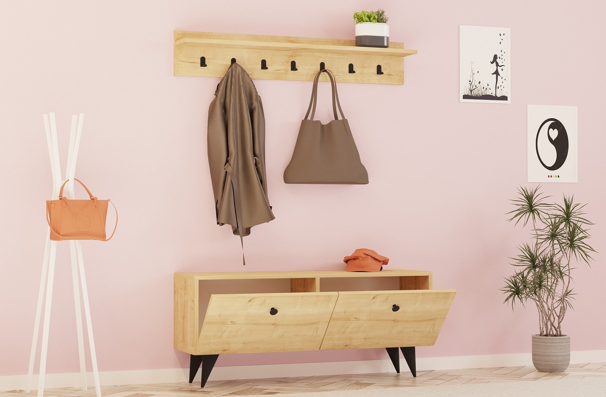 Support d'entrée Rupa - Oak